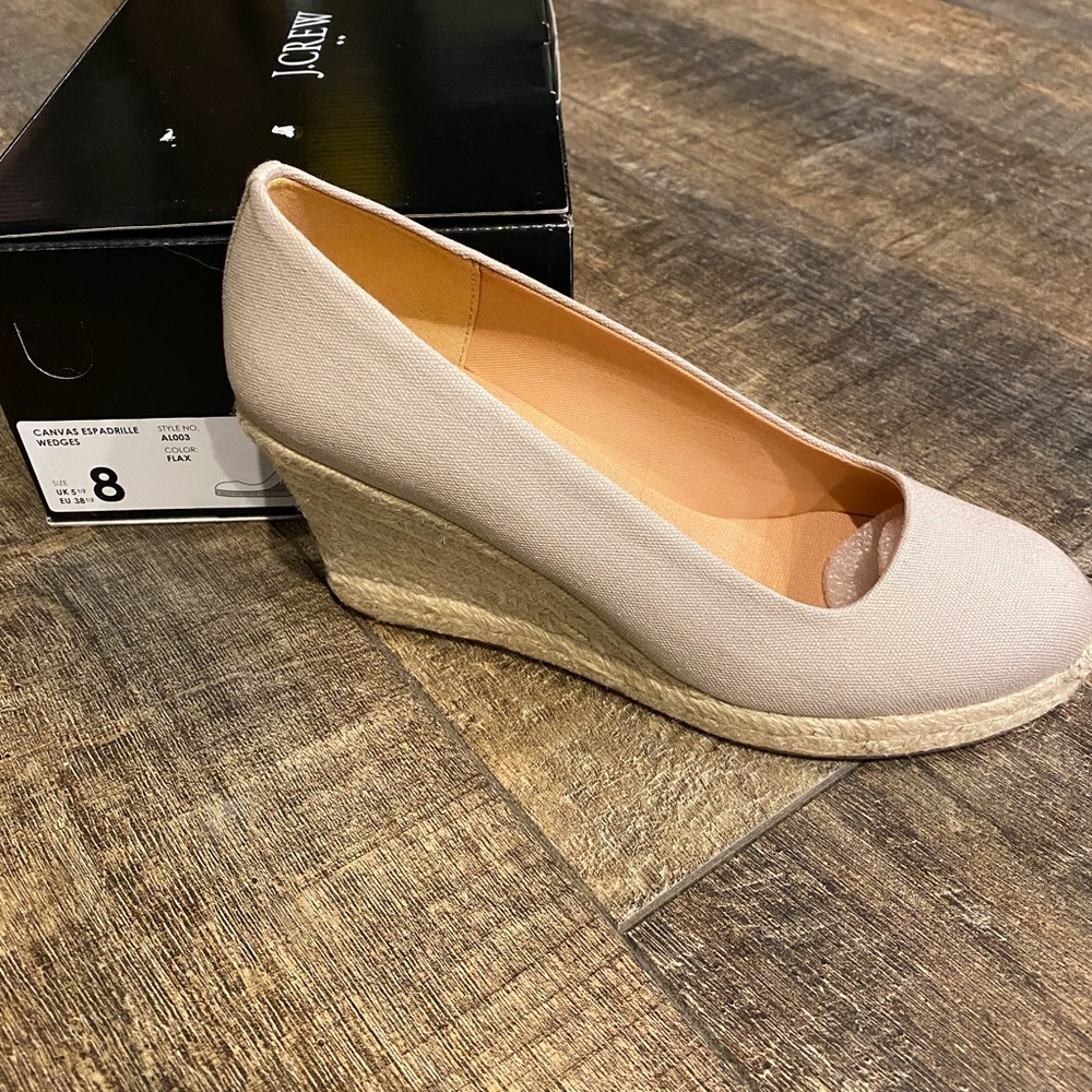 JCrew Espadrille wedges size 8